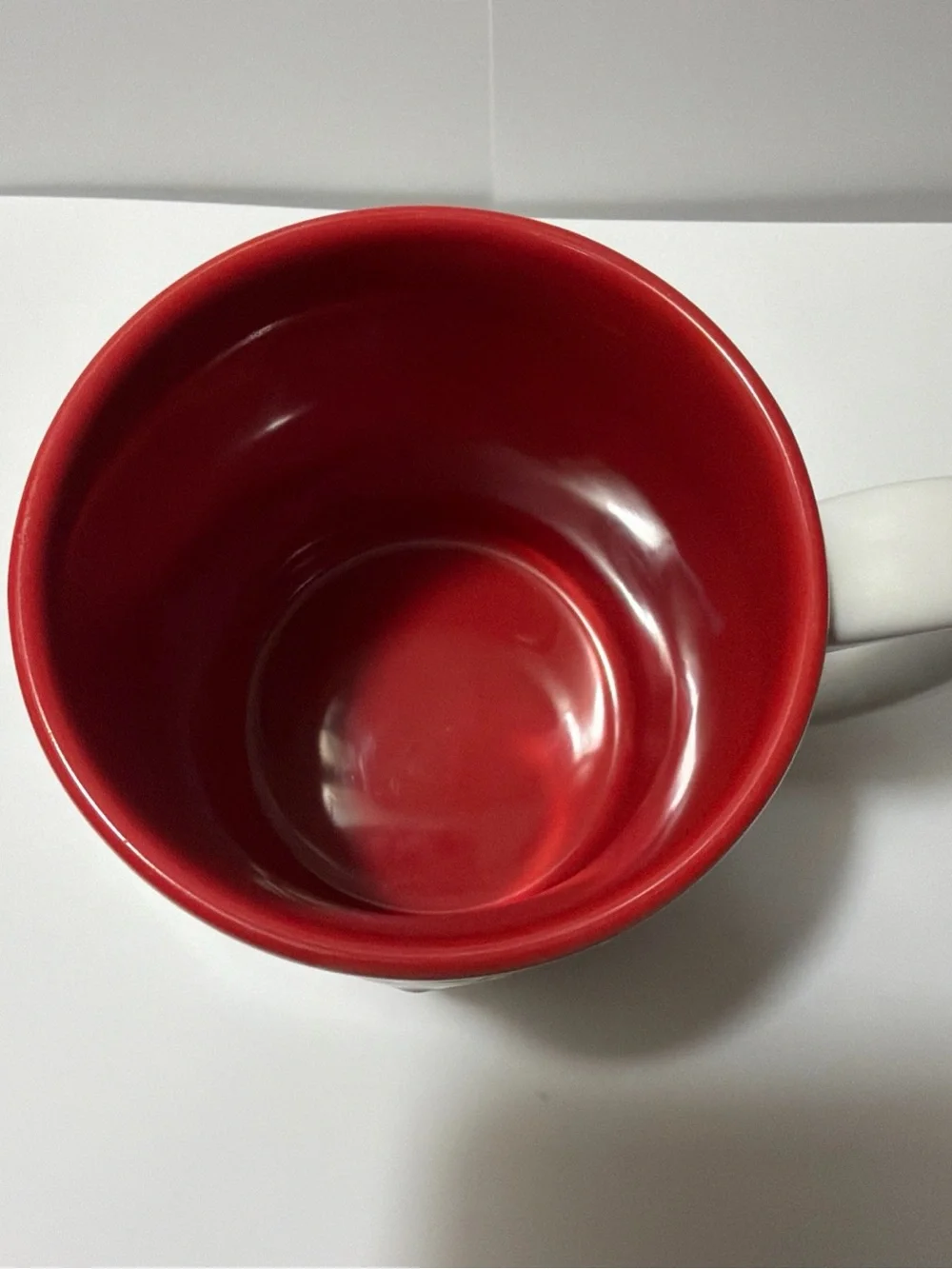 Walt Disney World Disney Parks Mickey Mouse 3D Coffee Mug White Red interior cup